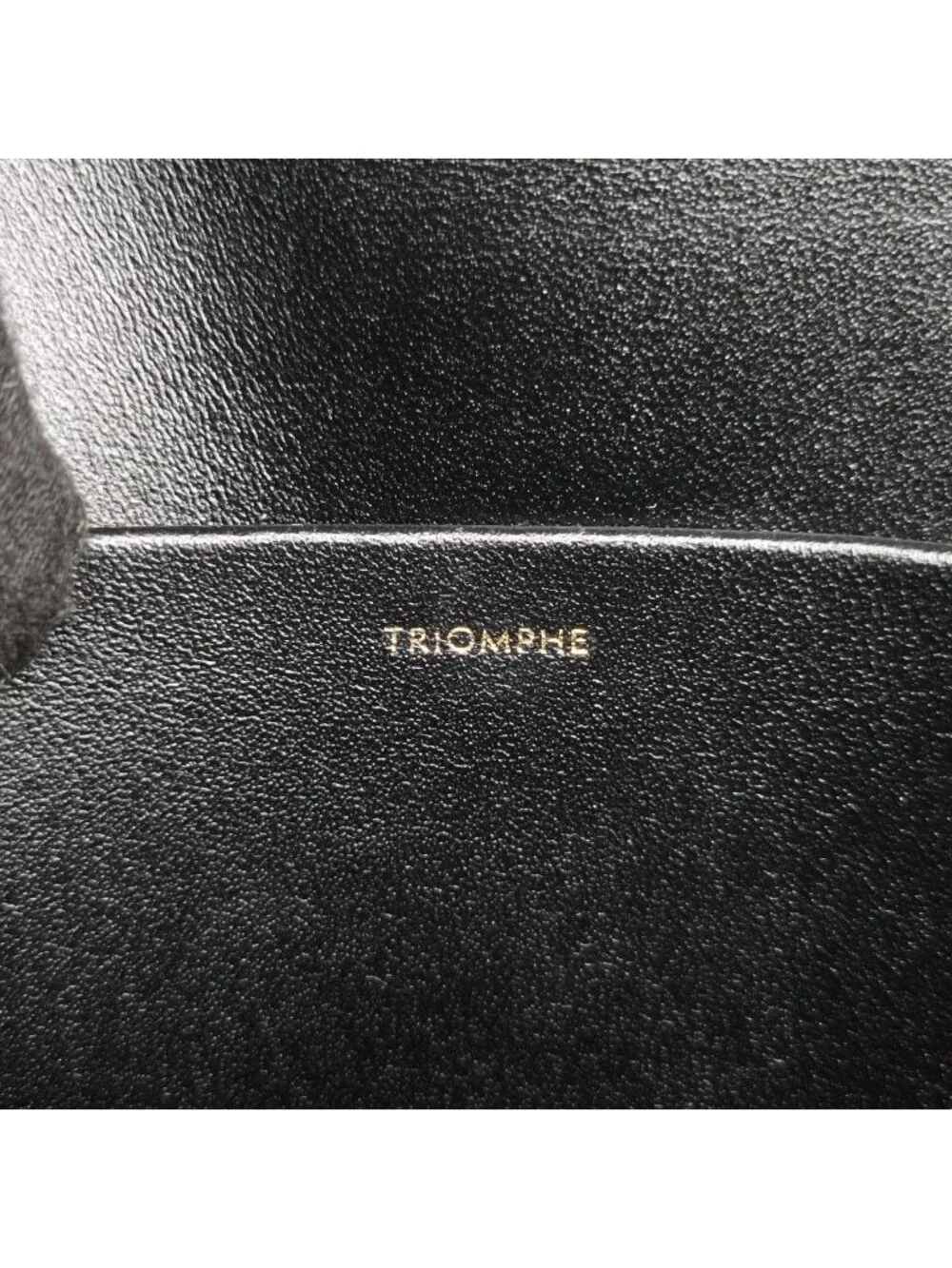 Celine Teen Triomphe Black Leather Shoulder Bag